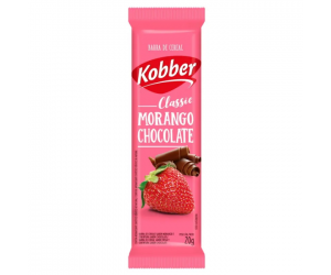 BARRA DE CEREAL KOBBER MORANGO COM CHOCOLATE 20G