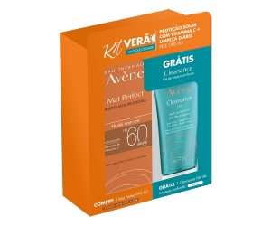 KIT PROTETOR FACIAL AVENE MAT PERFECT FPS60 50ML+GEL 40ML