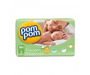 FRALDA POMPOM RN 18 UNIDADES