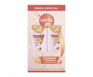 KIT SEDA SHAMPOO+COND COLÁGENO E VITAMINA C 325ML CADA
