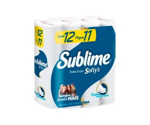 PAPEL HIGIÊNICO SUBLIME FOLHA DUPLA LEVE 12 PAGUE 11