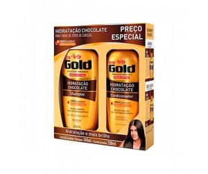 Kit Niely Gold Shampoo+cond Hidratação Chocolate 300ml+200ml