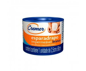 ESPARADRAPO IMPERMEÁVEL BRANCO CREMER 2,5CM X 90CM EMB 24 UNIDADES