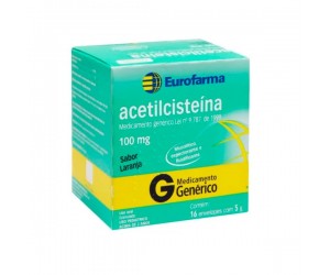 Acetilcisteína 100mg 16 Envelopes 