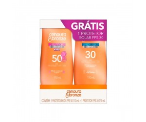 KIT PROT SOLAR CENOURA E BRONZE KIDS FPS50 110ML+FPS30 110ML
