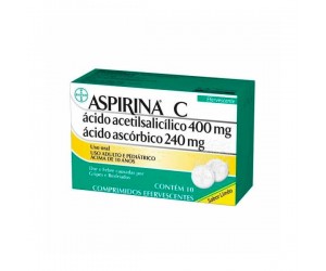 ASPIRINA C 400MG+240MG 10 COMPRIMIDOS EFERVESCENTES