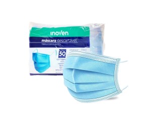 MÁSCARA CIRÚRGICA DESCARTÁVEL INOVEN 50 UNIDADES