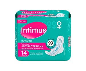 ABSORVENTE INTIMUS ULTRAFINO ANTIBACTERIANA 14 UNIDADES