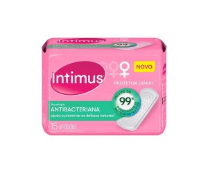 PROTETOR DIÁRIO INTIMUS ANTIBACTERIANA 15 UNIDADES