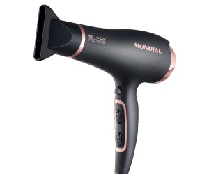SECADOR DE CABELO MONDIAL BLACK ROSE 2000W 