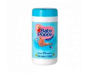 Lenços Umedecidos Baby Poppy Azul 75 Unid