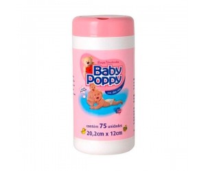 Lenços Umedecidos Baby Poppy Rosa 75 Unid