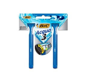 APARELHO DE BARBEAR BIC ACQUA 3 COM 2 UNID