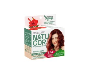 TINTURA SUAVE SEM AMÔNIA NATUCOR 5.64 CASTANHO CLAR VERM ACO