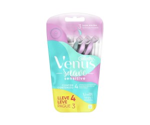APARELHO DE DEPILAÇÃO VENUS SUAVE SENSITIVE 4 UNIDADES