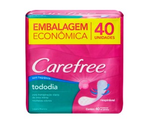 PROTETOR DIÁRIO CAREFREE BRISA SEM PERFUME COM 40 UNIDADES