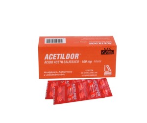 ACETILDOR 100MG 10 COMPRIMIDOS CX C/ 20