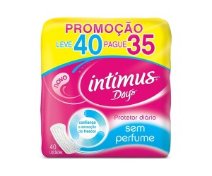 Protetor Diário Intimus Days Sem Fragrância Leve 40 Pg 30