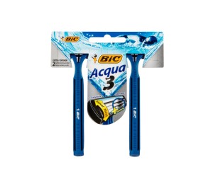 APARELHO DE BARBEAR BIC ACQUA 3 COM 2 UNID CX C/ 12