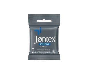 PRESERVATIVO JONTEX SENSITIVE MAIS FINO 3 UNIDADES