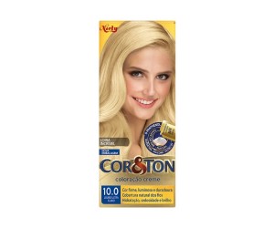 COLORAÇÃO CREME KIT COR&TON 10.0 LOURO ULTRA CLARO