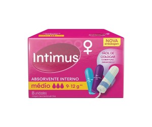 ABSORVENTE INTERNO INTIMUS MÉDIO 8 UNIDADES