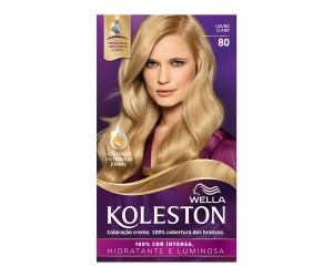 COLORAÇÃO CREME KIT KOLESTON 80 LOURO CLARO