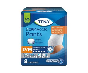 FRALDA GERIÁTRICA TENA PANTS DERMACARE P/M 8 UNIDADES