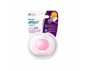 CHUPETA PHILIPS AVENT ULTRA SOFT TAM 1 ROSA