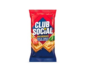 CLUB SOCIAL RECHEADO QUEIJO, TOMATE E MANJERICÃO 106G