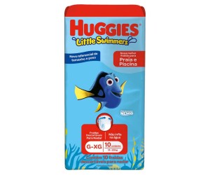 FRALDA HUGGIES LITTLE SWIMMERS G-XG 10 UNIDADES