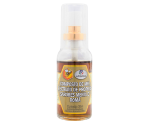EXTRATO DE PRÓPOLIS MEL+MENTA+MALVA+ROMÂ SPRAY APISVIDA 30ML