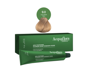 TINTURA CREME ACQUAFLORA VEGANA 9.0 LOURO MUITO CLARO