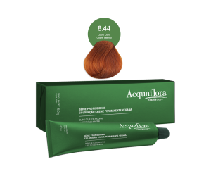 TINTURA CREME ACQUAFLORA VEGANA 8.44 LOURO CLARO COBRE