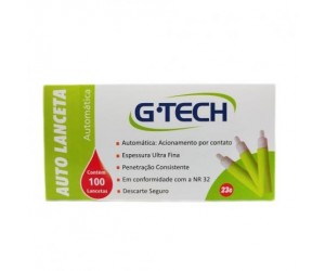 AUTO LANCETAS G-TECH 28G 100 UNID