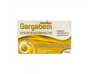 GARGABEM 3MG 8 PASTILHAS SABOR MEL LIMÃO