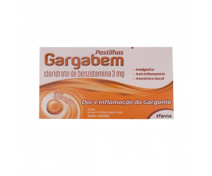 GARGABEM 3MG 8 PASTILHAS SABOR LARANJA