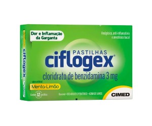 CIFLOGEX 3MG 12 PASTILHAS MENTA E LIMÃO