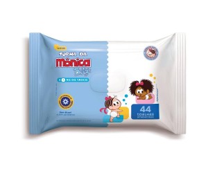 TOALHAS UMEDECIDAS TURMA DA MONICA BABY 44 UNID