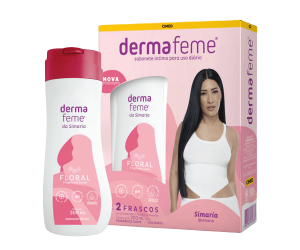 KIT SABONETE ÍNTIMO DERMAFEME FLORAL 2 UNIDADES 200ML CADA