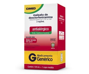 MALEATO DE DEXCLORFENIRAMINA 0,4MG/ML 120ML - CIMED