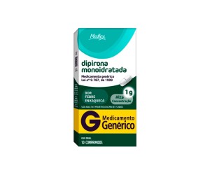 DIPIRONA MONOIDRATADA 1G 10 COMP - MEDLEY