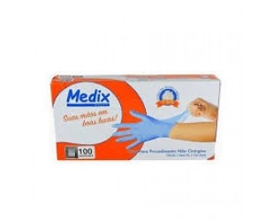 LUVAS NITRILICA PROCEDIMENTO TAMANHO MÉDIA 100 UNID