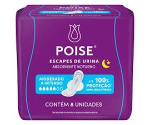 ABSORVENTE POISE COM ABAS 8 UNIDADES