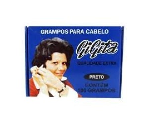 GRAMPO DE CABELO GIGITA Nº7 PRETO 100 UNIDADES
