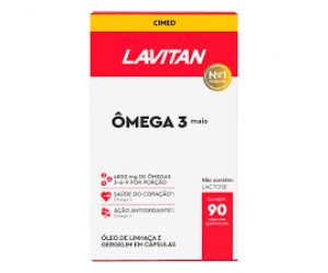 LAVITAN ÔMEGA 3 ÓLEO DE LINHAÇA E GERGELIM 90 CÁPSULAS