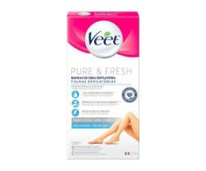 FOLHAS DEPILATÓRIAS VEET PURE FRESH 12 UNIDADES