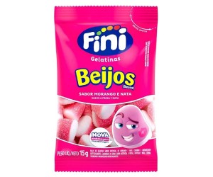 FINI BEIJOS MORANGO E NATA 15G