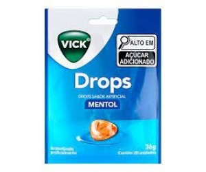 VICK DROPS MENTOL 20 PASTILHAS