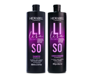KIT HIDRABELL SHAMPOO+CONDICIONADOR LISO PERFEITO 800ML